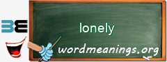 WordMeaning blackboard for lonely